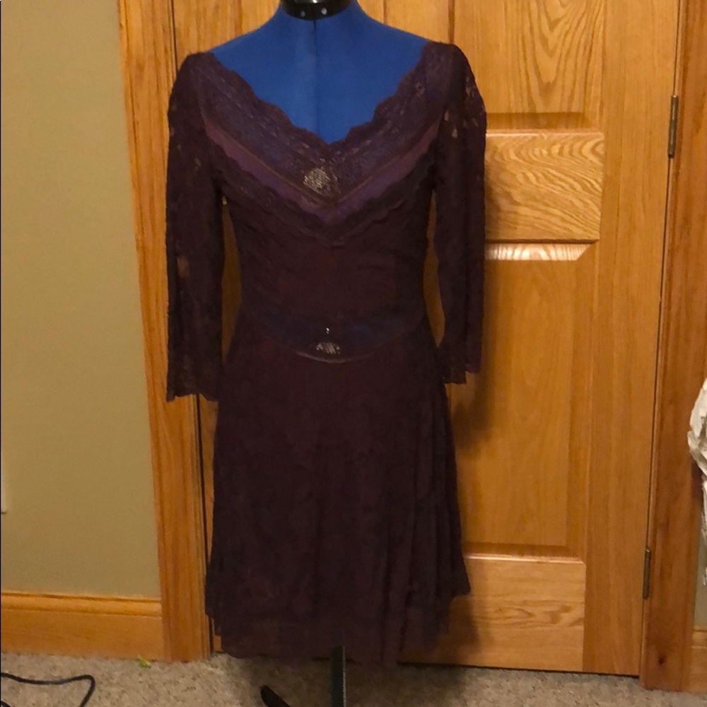 Free People Burgandy Lace Dress Size Large.